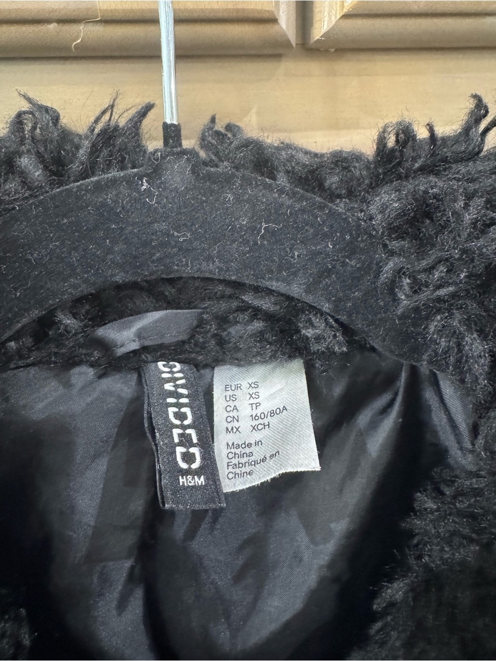 H&M Black Teddy Faux Fur Coat - Picture 6 of 7